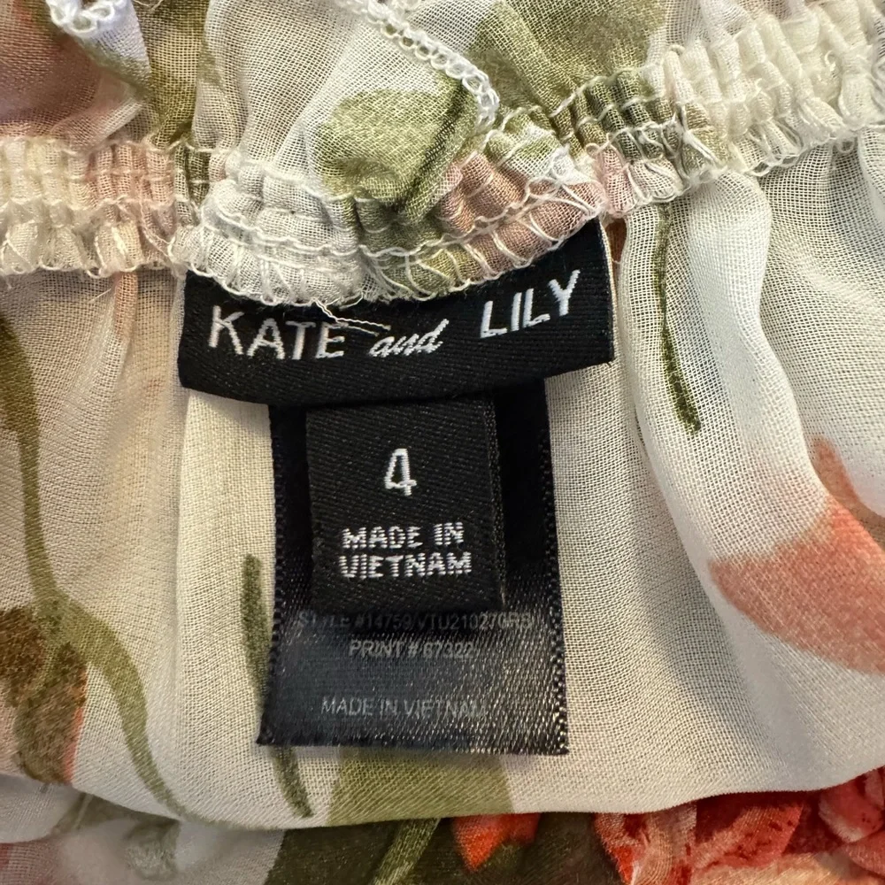 Kate and Lily Floral Maxi Dress in Pink and White Size 4 - Picture 8 of 8